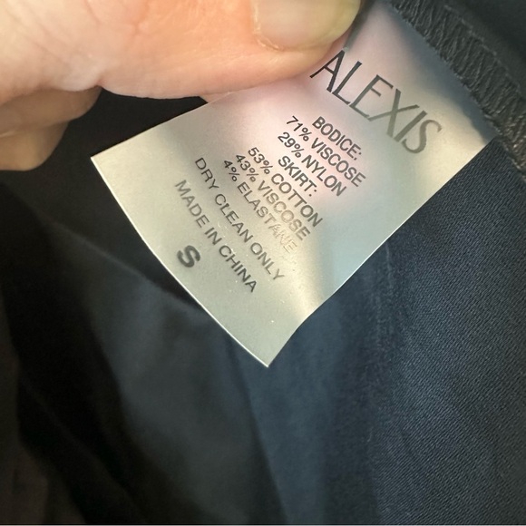 ALEXIS Kamali Strapless Combo Knit Midi Black SZ S - Picture 5 of 7